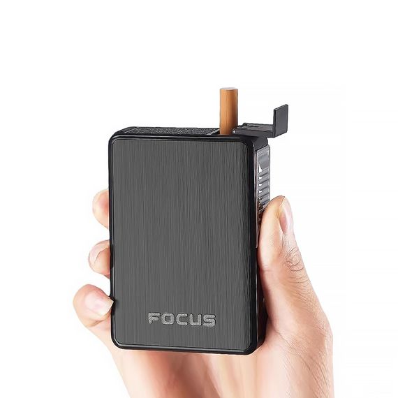 Автоматический Портсигар С Зажигалкой Usb 20 Сигарет FOCUS ПА-29