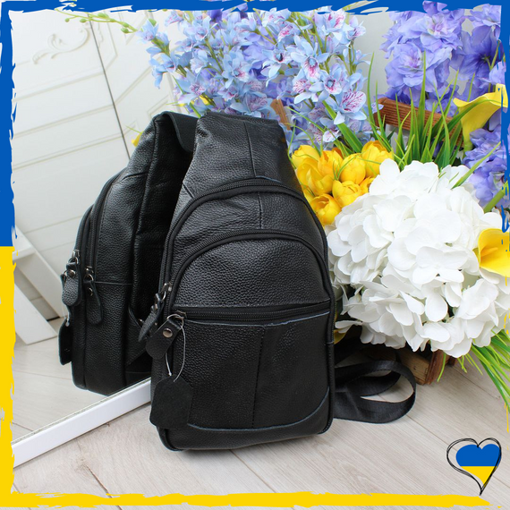 Сумка через плече чоловіча з натуральної шкіри. Джокер чоловічий. Чоловічий слінг з натуральної шкіри