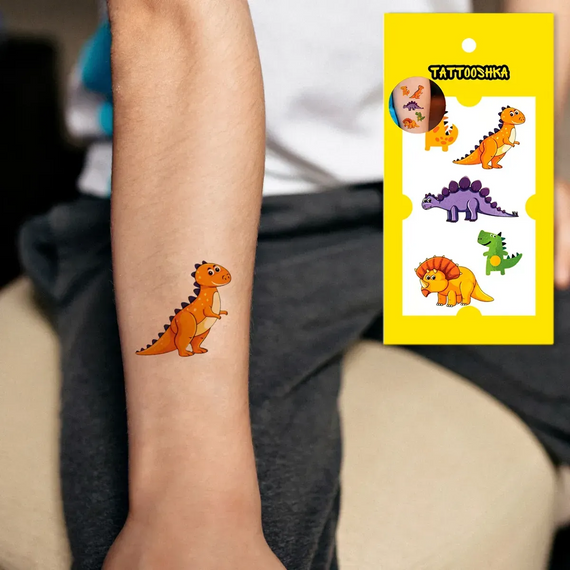 Тату тимчасове Помаранчеві дракони Tattooshka WS-071 Різнокольоровий shop (5805800010953) | Зображення 2