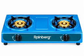 Газова настільна плита Rainberg RB-2233 на 2 конфорки для роботи від газового балона 0,54 кВт