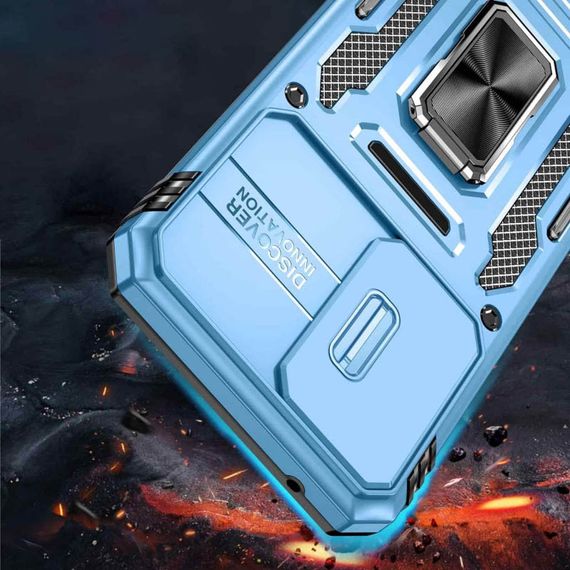 Ударостійкий чохол Camshield Army Ring для Samsung Galaxy A35 / A55 Блакитний / Light Blue | Зображення 6