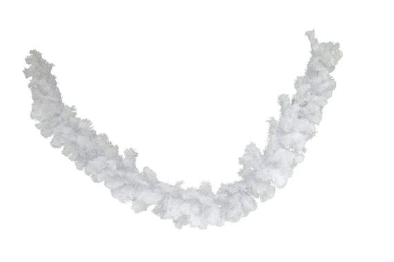 Гірлянда хвойна штучна біла, 270 см довжина, 35 см діаметр