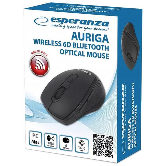 Мишка Esperanza Auriga 6D Bluetooth Black (EM128K) | Зображення 1