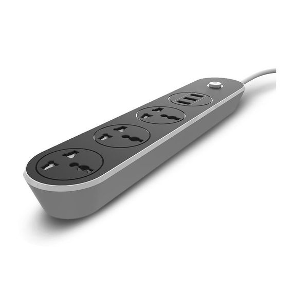 Мережевий фільтр живлення ColorWay CW-CHU33B, 3 розетки/3USB Black 1.8M (CW-CHU33B) | Зображення 2