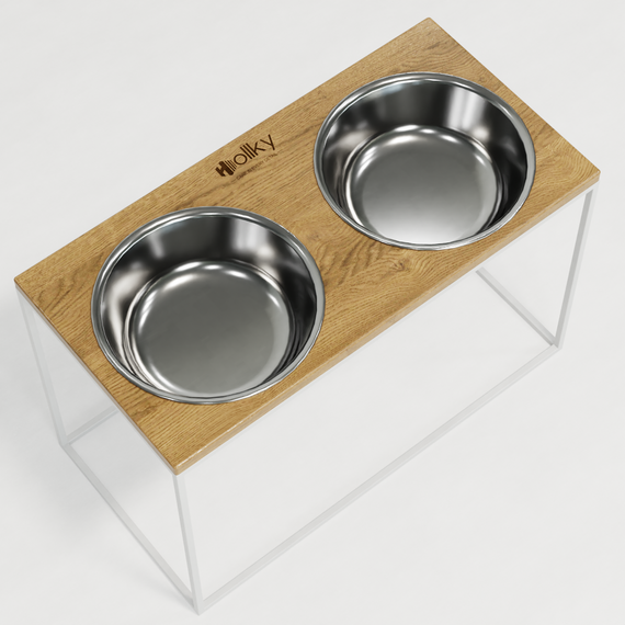 Миски на підставці для дуже великих собак Hollky Base XXL40 (2 × 2,8 л) BXXL40-643240-WHNT | Зображення 4