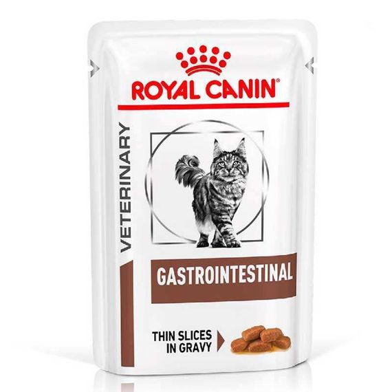 Вологий корм Royal Canin Gastrointestinal Cat для котів при проблемах з травленням (шматочки в соусі), 85 г