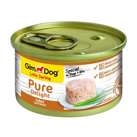 Вологий корм з куркою для собак GimDog Little Darling Pure Delight, 85 гр | Зображення 1