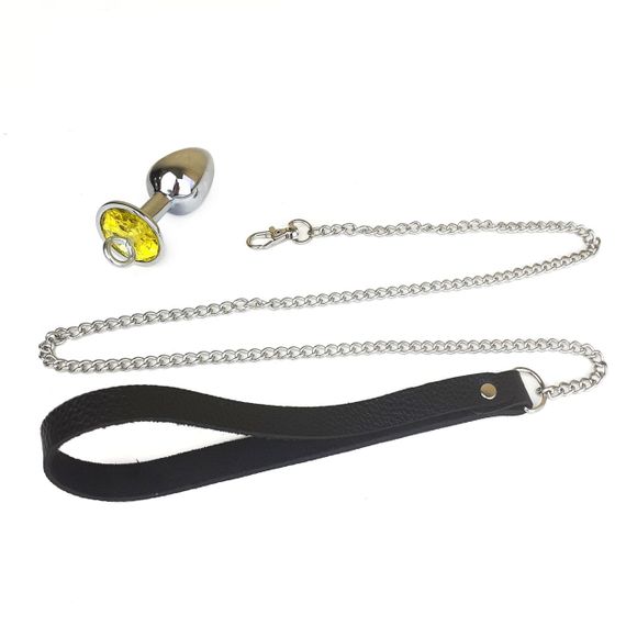 Металлическая анальная пробка Art of Sex Metal Anal Plug with Leash size S с поводком | Зображення 3