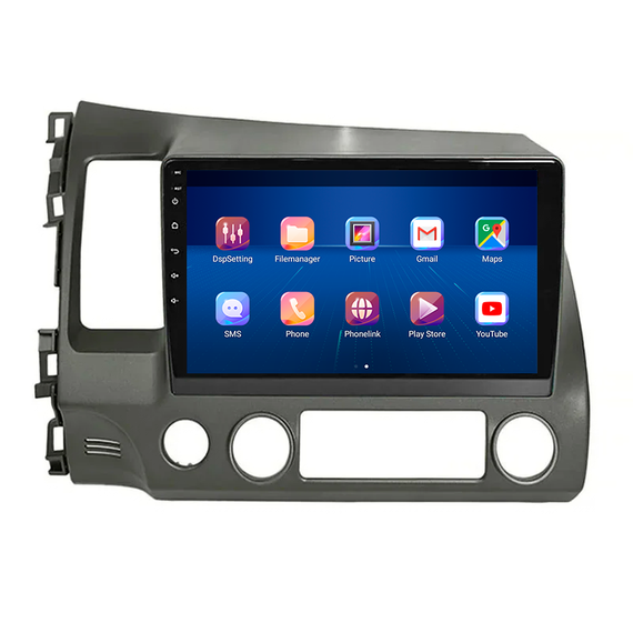Штатная магнитола Lesko для Honda Civic VIII 2005-2009 экран 10" 2/32Gb/ 4G/ Wi-Fi Premium GPS Android | Зображення 1