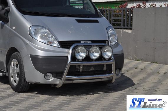 Кенгурятник WT018 (нерж.) для Opel Vivaro 2001-2015 гг | Зображення 2