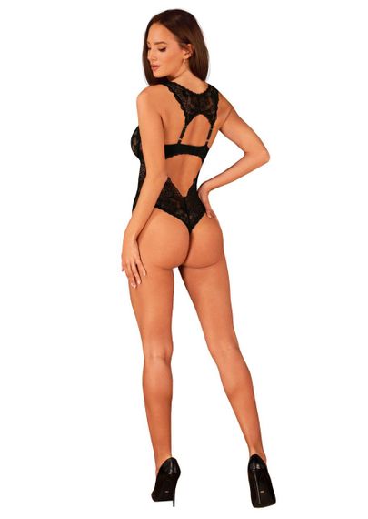 Мереживне боді Obsessive Donna Dream crotchless teddy XL/2XL Black, відкритий доступ Sex Aura | Зображення 6