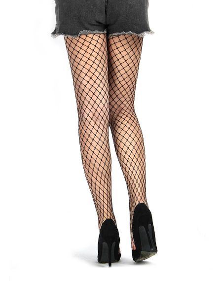 Колготки безшовні у велику сіточку Star Night Fence Pantyhose чорні, XS-M | Зображення 2