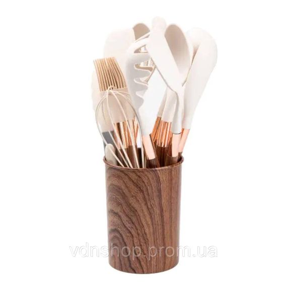 Набір кухонного приладдя з підставкою 11 шт кухарський набір 32 см • 28 см • 24 см HP27475 | Зображення 1