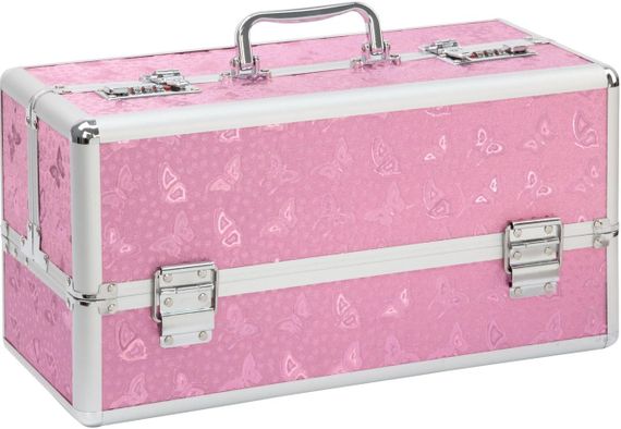 Великий кейс для зберігання секс-іграшок BMS Factory Large Lokable Vibrator Case Pink, кодовий замок sexstyle