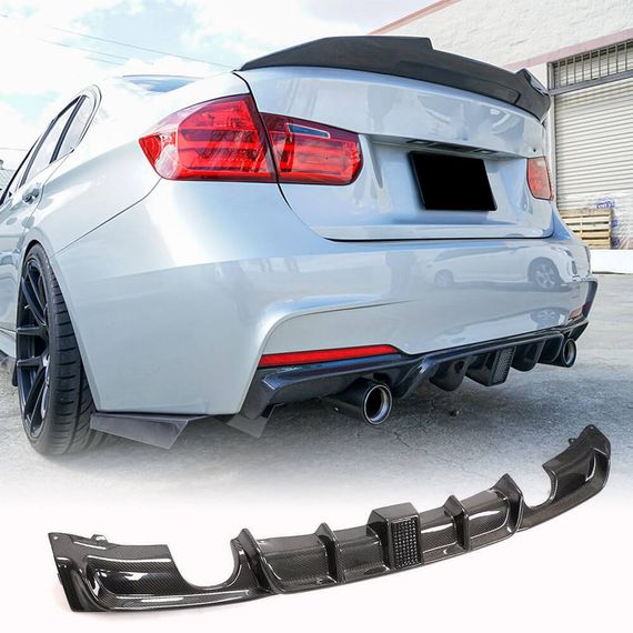Дифузор заднього бампера V2 (для F30 M-Sport, Карбон) для BMW 3 серія F-30/31/34 2012-2019 рр