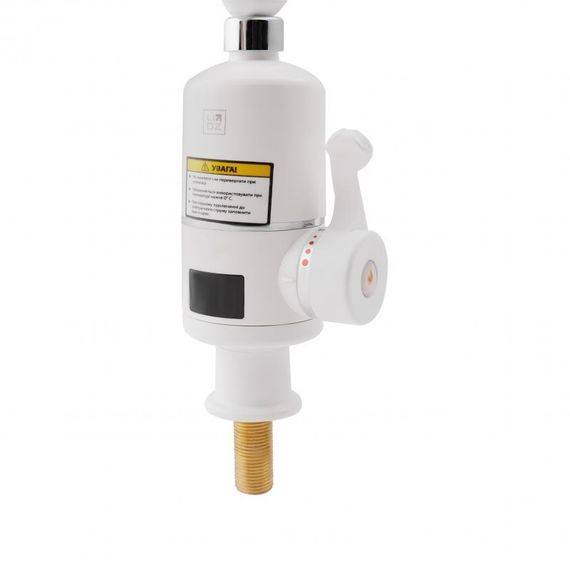 Проточний кран-водонагрівач кухонний для кухні Lidz Warm 057 LDWAR057WCR24983 White / Chrome | Зображення 2