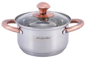 Каструля Kamille Catalin 4.5л з нержавіючої сталі з мірною шкалою