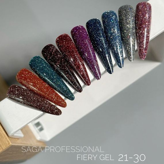 Світловідбиваючий гель-лак SAGA 22 Fiery 9мл | Зображення 6
