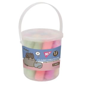 Крейда кольорова у відрі Yes PusheenJUMBO 400550 12 штук Різнокольоровий shop (5056574458001)