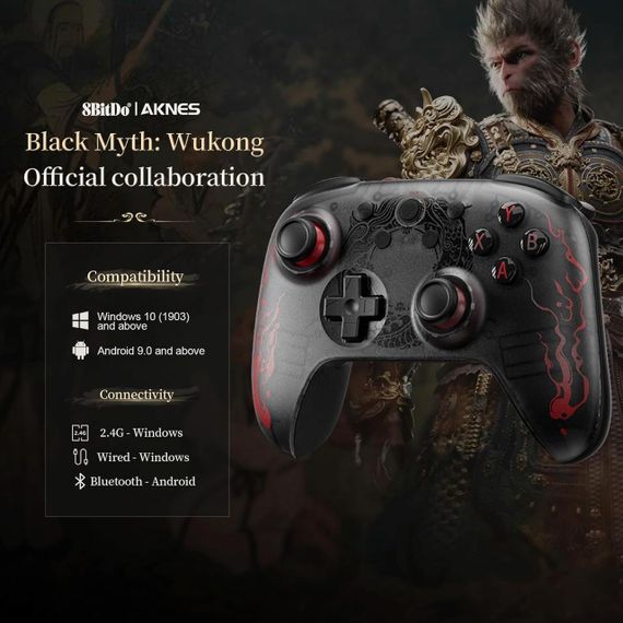 Геймпад 8bitdo Ultimate 2C Black Myth WuKong з ефектом Холла для Windows 10, 11, Android | Зображення 4