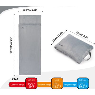 Спальный мешок Naturehike CNK2300SD022, світло-сірий (6976507667333) | Зображення 7