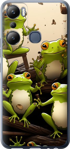 Чехол на Infinix Hot 20i Жабки "5656u-2964-17620"