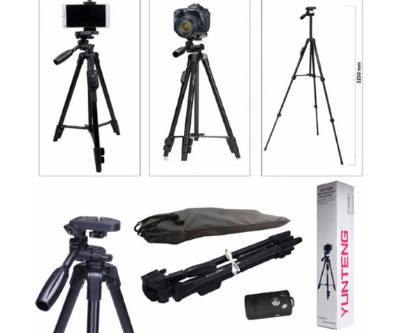 Штатив-трипод универсальный tripod 3388-BT регулируемый по высоте, с bluetooth-пультом  (4418_5841) | Зображення 4