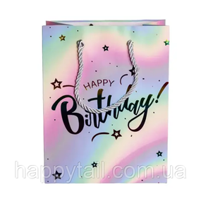 Набор подарочных пакетов Happy Birthday изкрафтовых 26×10×31,5 см 12 штук HP-10359-16