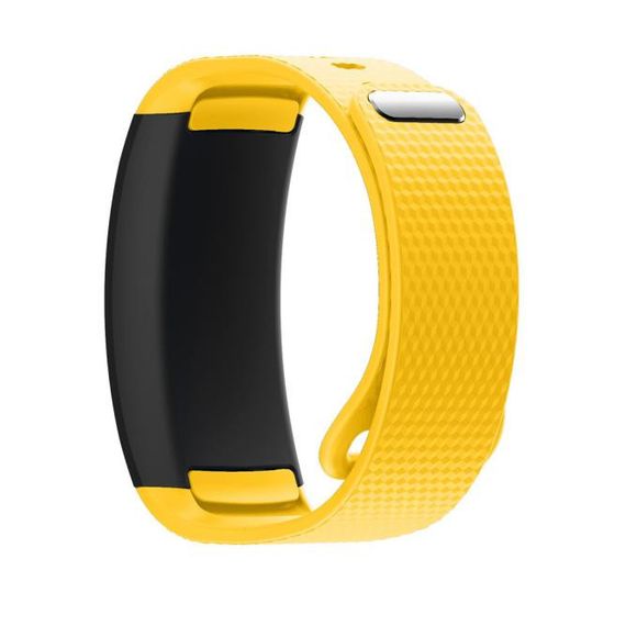 Силиконовый ремешок Primo для фитнес браслета Samsung Gear Fit 2 / Fit 2 Pro (SM-R360 / R365) - Yellow L | Зображення 1