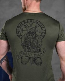 Тактическая потоотводящая футболка Odin руны  ВТ6563