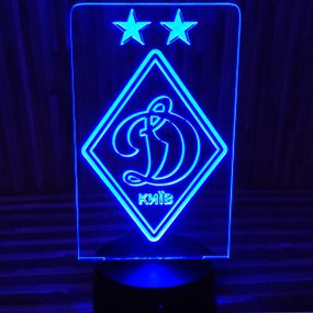 Акриловый светильник-ночник ФК Динамо синий tty-n000159