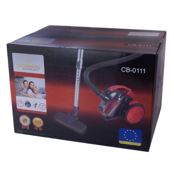 Небольшой пылесос для дома Crownberg CB-0111 2400W / Колбовый пылесос без мешка / Маленький мощный пылесос EN-665 для дома | Зображення 8
