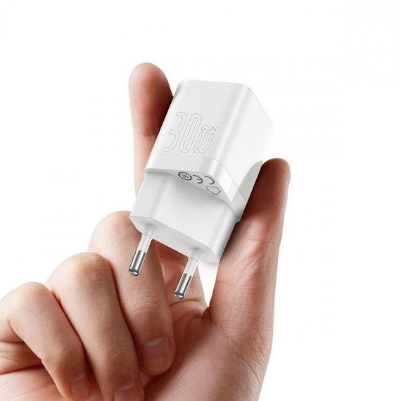 Мережевий зарядний пристрій Baseus GaN3 Fast Charger 30W (1 Type-C), Чорний | Зображення 3