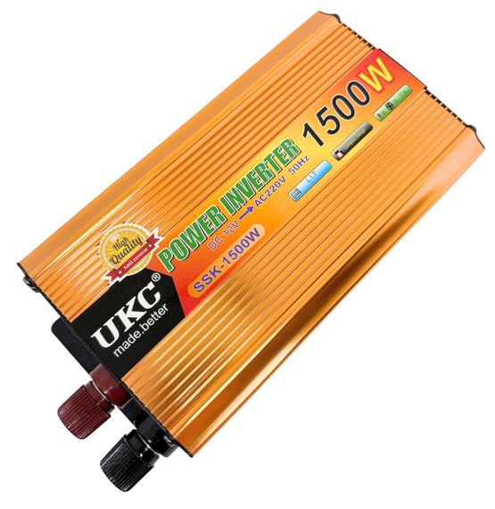 Інвертор потужний апроксимована синусоїда перетворювач напруги UKC 1500 W 12V-220V