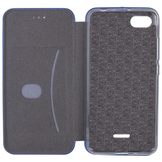 Кожаный чехол-книжка Classy для Xiaomi Redmi 6A Синий | Зображення 4