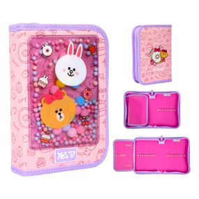 Пенал твердий одинарний із клапаном YES HP-03 Line Friends Always Together 533731 3х13х21 см
