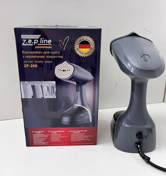 Відпарювач для одягу з керамічним покриттям Zepline ZP-206 Сірий | Зображення 2