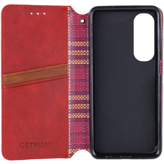 Кожаный чехол-книжка GETMAN Cubic (PU) для Oppo A60 4G Красный | Зображення 5