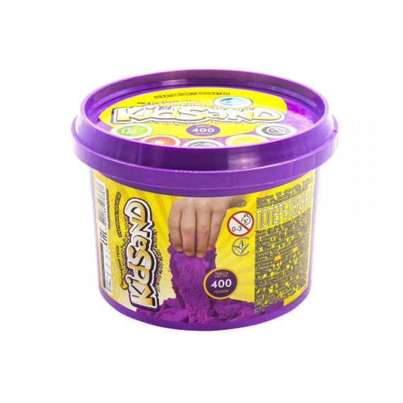 Кінетичний пісок "KidSand" KS-01-06 Danko Toys, банка 400г (4820186076387) Фіолетовий