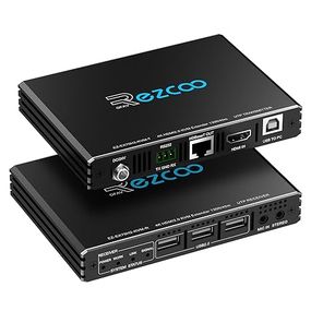 4K HDMI KVM-удлинитель USB несжатый 4K 60 Гц HDR Single по Cat5e/6 до 300 футов, 3 порта USB2.0 концентратор POE+RS232+EDID+3,5 мм стереозвук и микрофон, EX70H2KVM