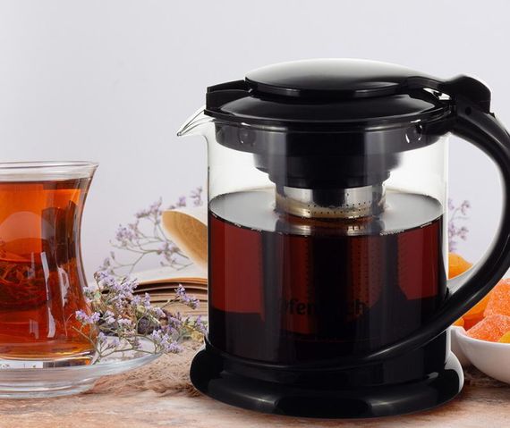 Чайник скляний заварювальний Ofenbach 1500мл зі знімним ситечком (0615l) | Зображення 6