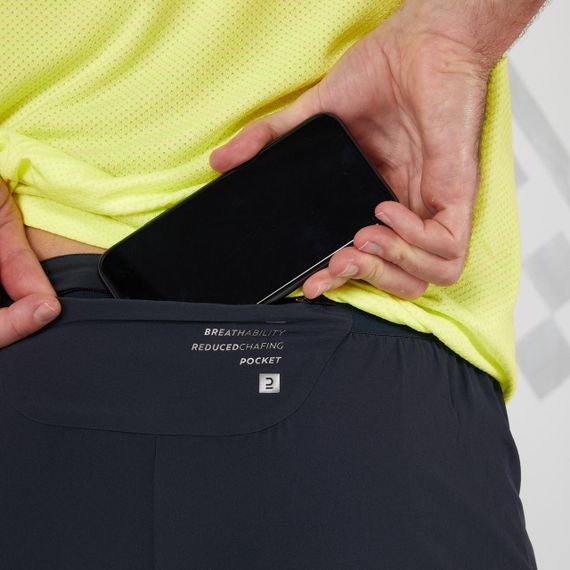 Шорти чоловічі Kiprun 2 в 1 для бігу сірі/чорні - S | Зображення 5