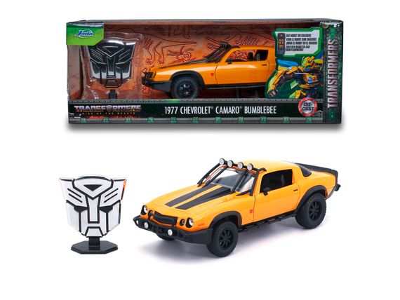 Машинка Chevrolet Camaro Трансформери Бамблбі з фігуркою логотипу масш 1:24