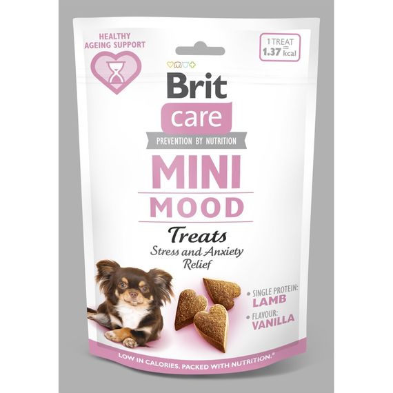 Ласощі Brit Care Mini Treats Mood для собак малих порід проти стресу ягня смак ваніль 50 г | Зображення 2