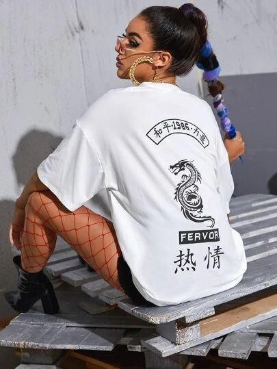 Футболка женская с принтом повседневная L Белая