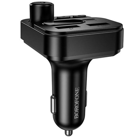 АЗУ FM модулятор Borofone BC61 Ocean PD30W+QC3.0 total 45W (2USB-A/1C) Black | Зображення 3