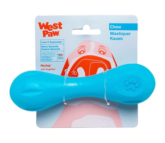 Игрушка для собак West Paw Hurley Dog Bone голубая, 15 см | Зображення 1