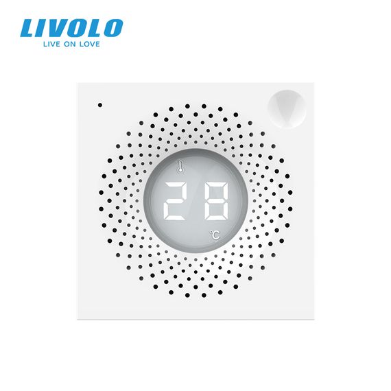 Розумний ZigBee датчик температури та вологості LIVOLO, білий, модуль без рамки (VL-FCEZ-2WP) | Зображення 1