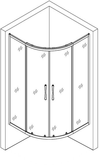 Душова кабіна BRAVO WKRA N90FS без піддона | Зображення 1