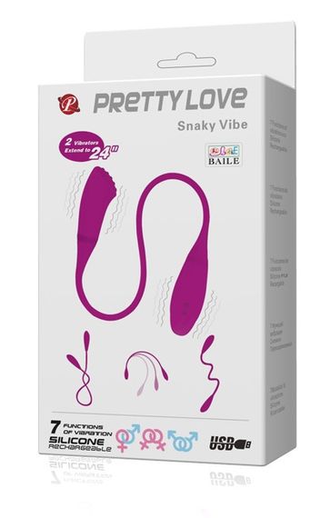 Гнучкий двосторонній вібратор - Snaky Vibe, BI-014327-2 Sex Aura | Зображення 7
